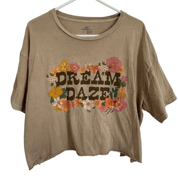 O'Neill Dream Daze Oversized Cropped Graphic Tee- Large - Picture 1 of 8